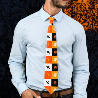 Ghost Pumpkin Bat  Moon Trick or Treat  Tie