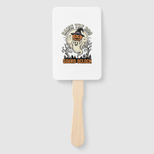 Ghost Pumpkin Shirt Vintage Halloween Engraving Te Hand Fan