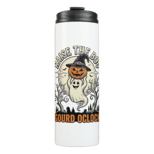 Ghost Pumpkin Shirt Vintage Halloween Engraving Te Thermal Tumbler