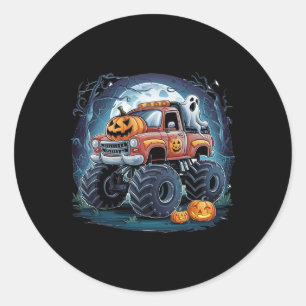 Ghost Pumpkin Spooky Season Halloween Costume Classic Round Sticker