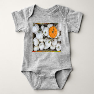 Ghost Pumpkins with a sneaky orange one Baby Bodysuit