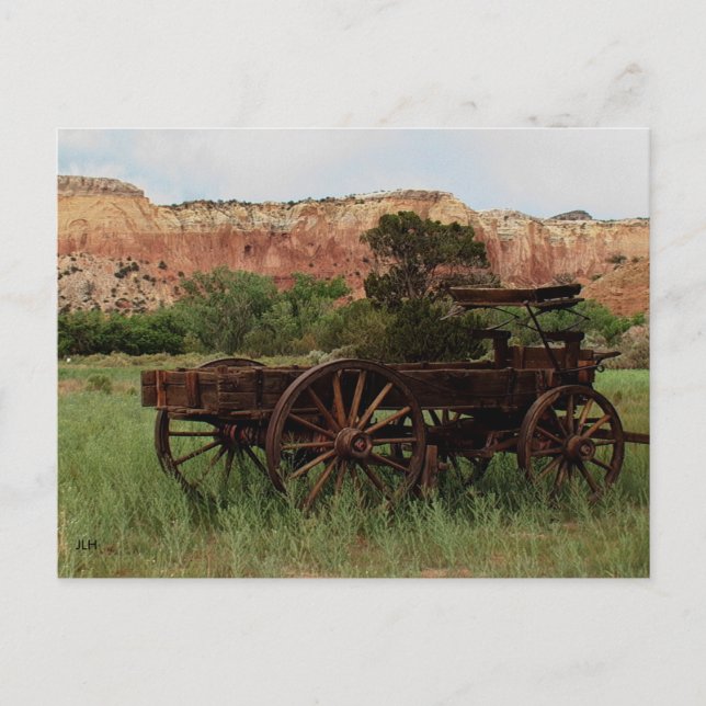Ghost Ranch Wagon, photo by JLH Postcard (Front)