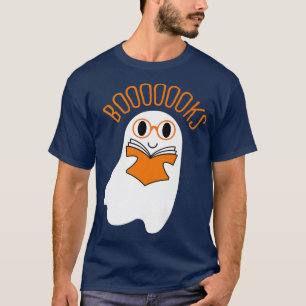 Ghost Reading A Book Funny Halloween Reading Book T-Shirt