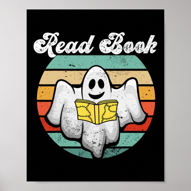 Ghost Reading Book Vintage  Poster (Front)