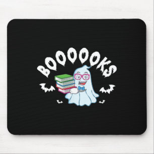Ghost Reading Books Halloween Costume For Teacher Mouse Pad