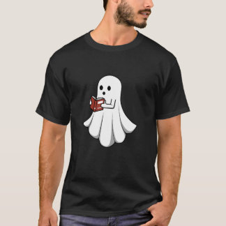 Ghost Reading Books Literature Student  T-Shirt