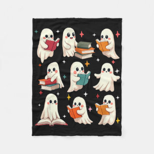 Ghost Reading Teacher Halloween Costume Librarian Fleece Blanket