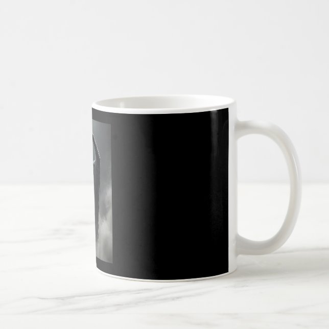 Ghost red heart hands scary face halloween coffee mug (Right)