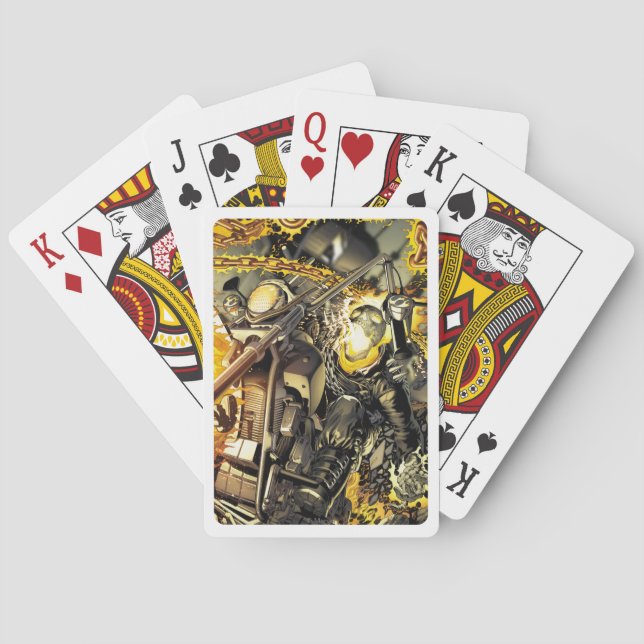 Ghost Rider Fiery Yell Playing Cards (Back)