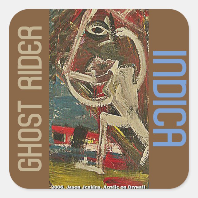 GHOST RIDER INDICA SQUARE STICKER (Front)