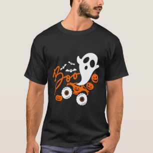 Ghost rider truck Monster Halloween pumpkin  T-Shirt