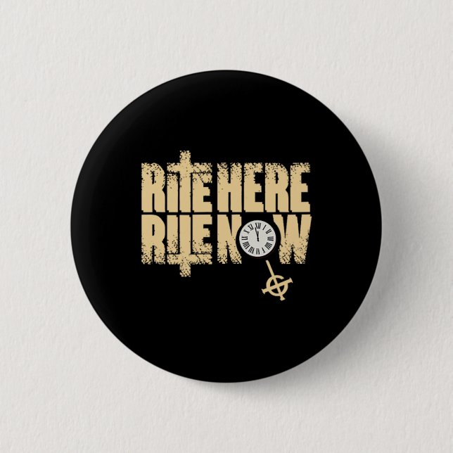 Ghost Rite Here Title  6 Cm Round Badge (Front)