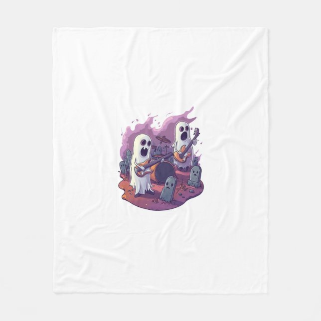  Ghost Rock Band Fleece Blanket (Front)