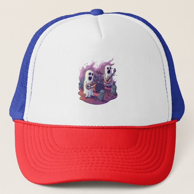  Ghost Rock Band Trucker Hat (Front)