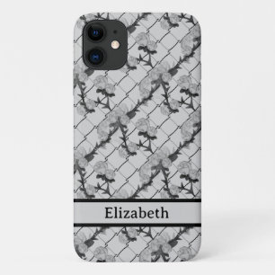 Ghost Rose Climbing a Chain Link Fence Name Case-Mate iPhone Case