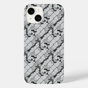 Ghost Rose Climbing a Chain Link Fence Seamless Pa Case-Mate iPhone 14 Case