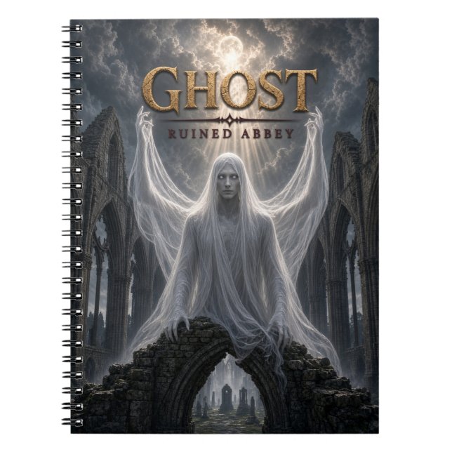 Ghost Ruined Abbey Dark Cinema Notebook (Front)