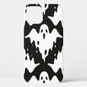 Ghost seamless pattern Halloween spooky vintage fl iPhone 12 Case