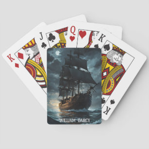 Ghost Ship in the Moonlight Playing Cards