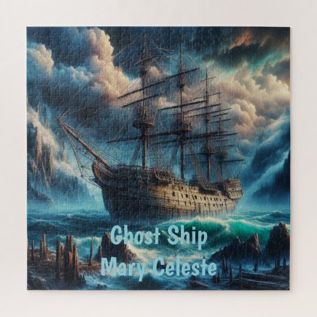 Ghost Ship Mary Celeste Haunting Maritime Mystery Jigsaw Puzzle (Vertical)