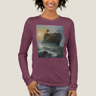 Ghost ship, pirate ship, Tri-Blend shirt