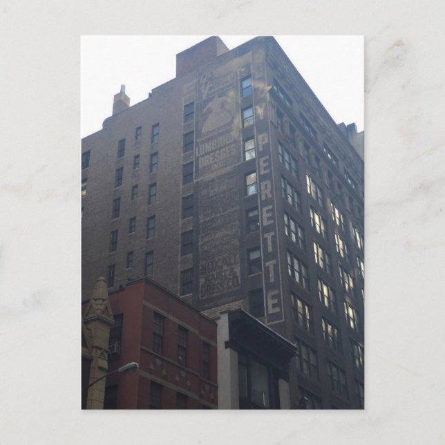 Ghost Signs Garment District Architecture New York Postcard (Front)