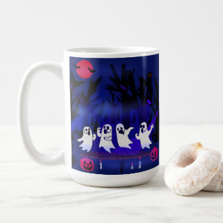 Ghost Singing Contest in Haunted Forest Graveyard Coffee Mug