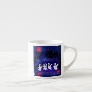 Ghost Singing Contest in Haunted Forest Graveyard Espresso Cup