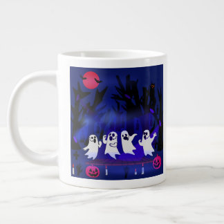 Ghost Singing Contest in Haunted Forest Graveyard Large Coffee Mug
