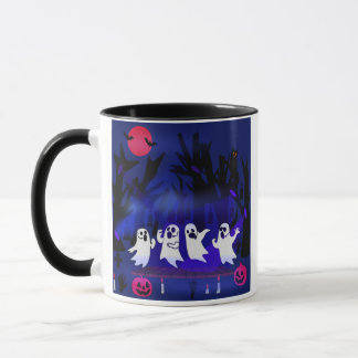 Ghost Singing Contest in Haunted Forest Graveyard Mug