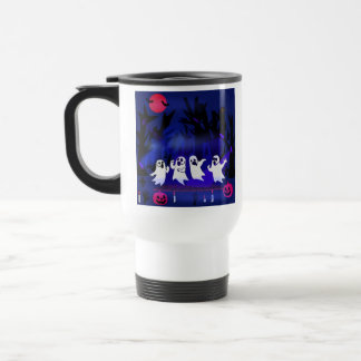 Ghost Singing Contest in Haunted Forest Graveyard Travel Mug