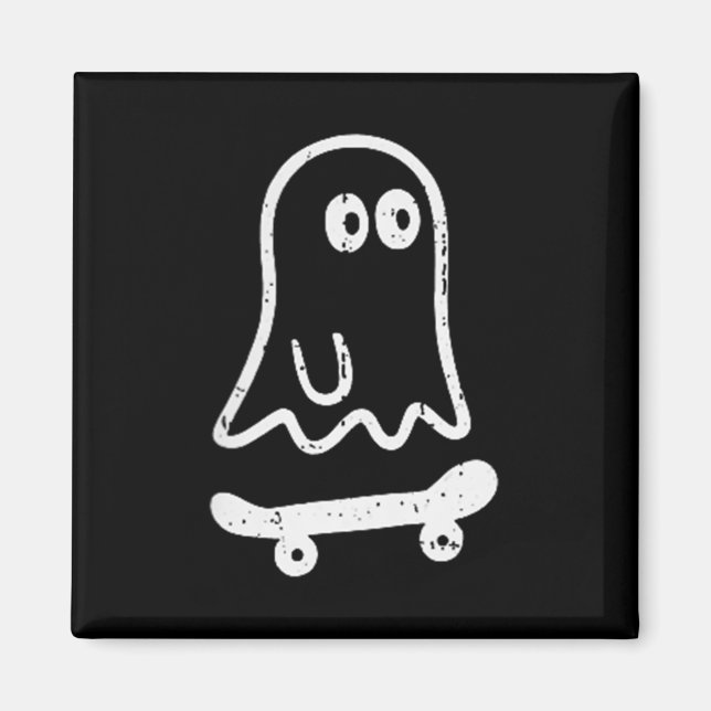 Ghost Skateboard Halloween Costume Skateboarding B Magnet (Front)