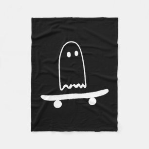Ghost skateboard lazy funny skateboarding fleece blanket