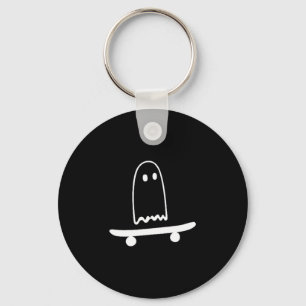 Ghost skateboard lazy funny skateboarding key ring
