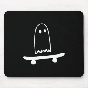 Ghost skateboard lazy funny skateboarding mouse pad