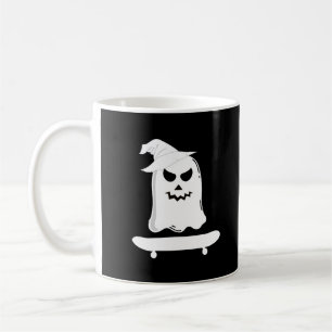 Ghost Skateboard Lazy Halloween Costume Funny Coffee Mug