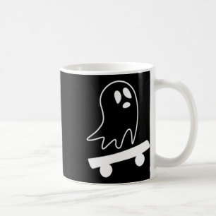 Ghost Skateboard Lazy Halloween Costume Skateboard Coffee Mug