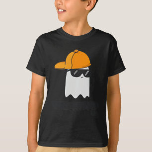 Ghost Skateboarding Lazy Halloween Costume Funny S T-Shirt