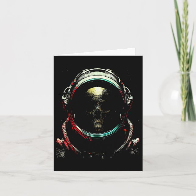 Ghost Skeleton - Spooky Skull Halloween Costume  Card (Front)