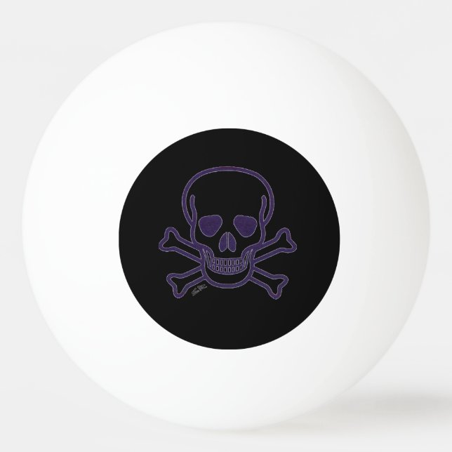 Ghost Skull 1 star ping pong ball (Front)