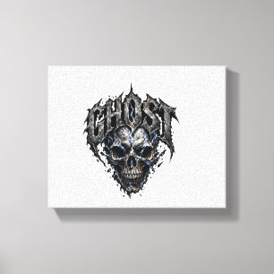 Ghost Skull Gothic Halloween Graphic Design Canvas Print