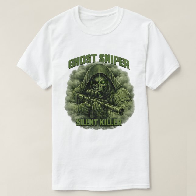 Ghost Sniper Silent Killer Tactical T-Shirt (Design Front)