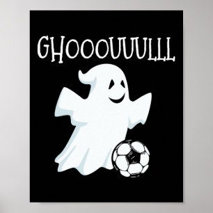 Ghost Soccer Halloween  Poster