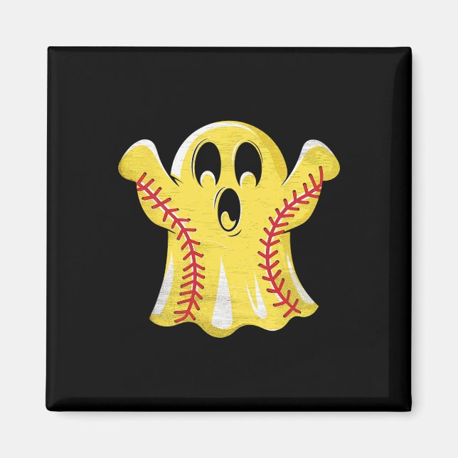 Ghost Softll Spooky Halloween Sell Sport  Magnet (Front)