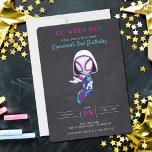 Ghost Spider | Chalkboard Birthday Invitation<br><div class="desc">Invite all your family and friends to your child's Spidey themed Birthday with these awesome chalkboard Birthday invites. Personalise by adding all your party details!</div>