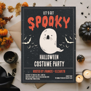 Ghost  Spooky Halloween Costume Party  Invitation