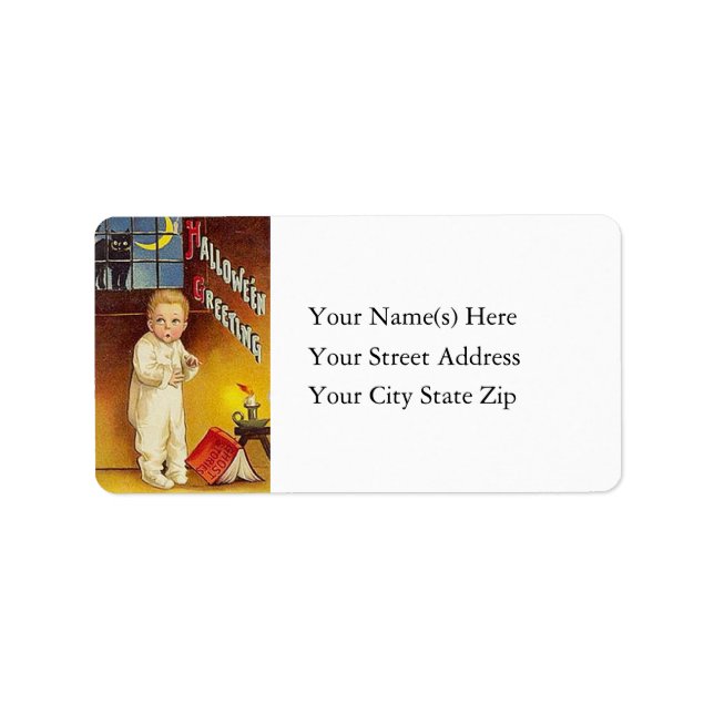 Ghost Stories on Halloween Vintage Address Label (Front)