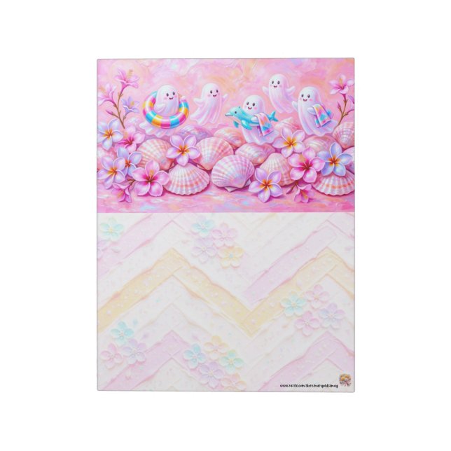 Ghost Summerween Beach Notepad (Rotated)