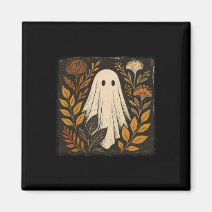 Ghost Tee Fall Autumn Vibes Graphic Whimsical Flor Magnet
