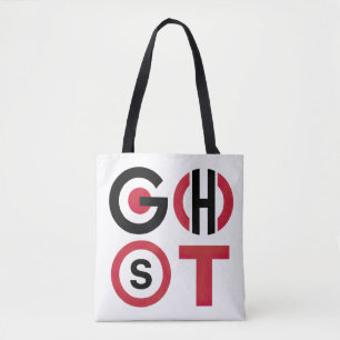 Ghost Text Tote Bag